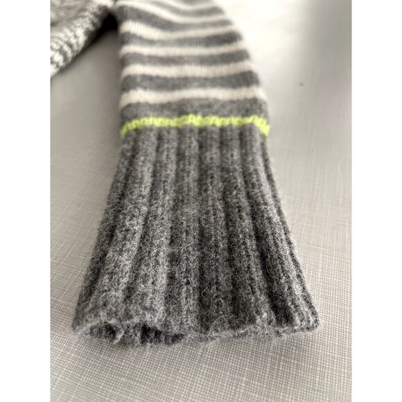 Gap Sz L Shawl Collar Cardigan Sweater Gray Lambswool Nordic Festive Holiday Ski - Picture 8 of 13